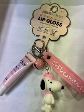 Peanuts Pink Lip Gloss Keychain